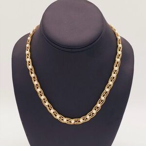 Vintage Avon Gold Tone Braided Faux
Pearl Necklace